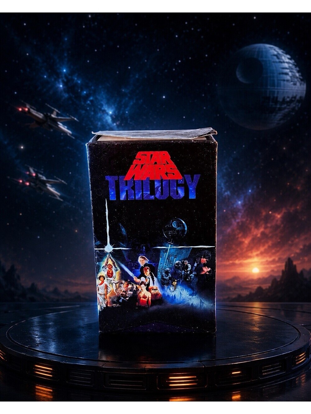 Vintage Star Wars Trilogy Box Set on VHS Set 1990 CBS FOX Red Label